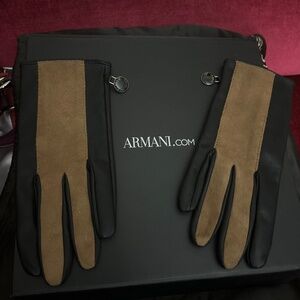 Armani collezioni leather and suede gloves